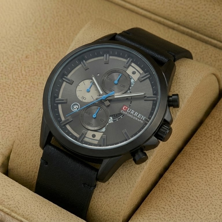 CURREN 8325 Chronograph Sports Watch Men Leather Strap