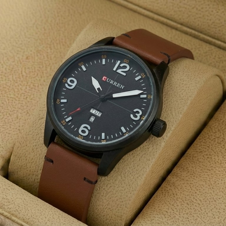 Curren M8265 Men's Watch Soft Leather Wrist Watch