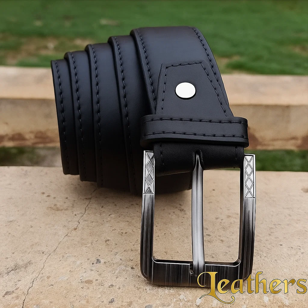 Export Quality Formal Black Leather Belt For Men