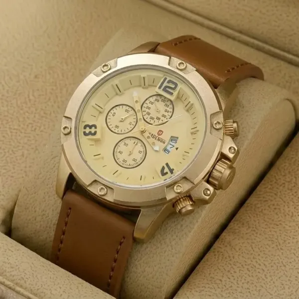 Kademan 350G Watch Leather Strap With Date