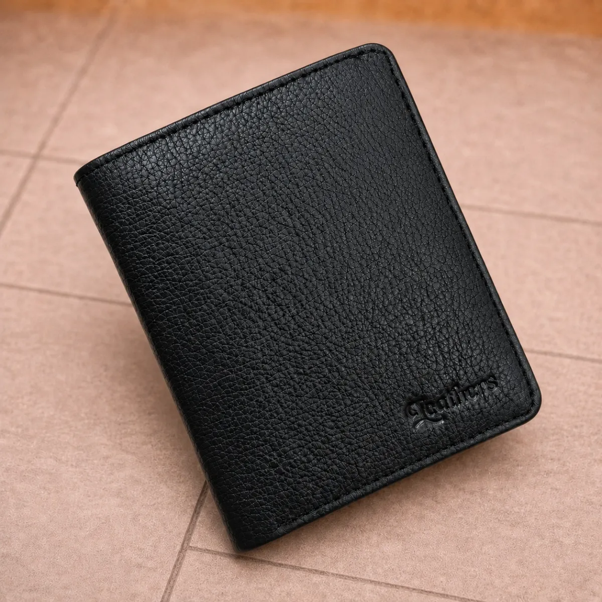 Pocket Size Texture Trifold Leather Wallet For Men