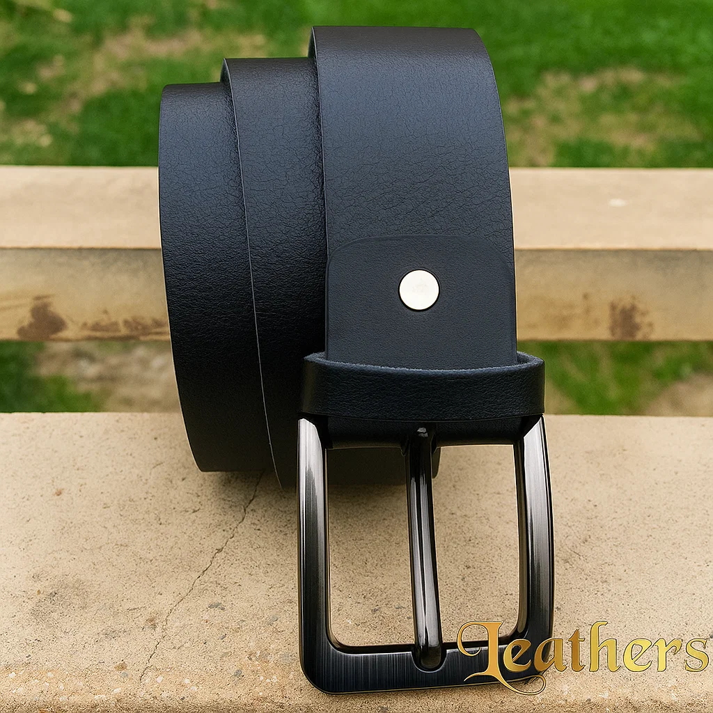 Premium Texture Black Casual Men's Leather Belt