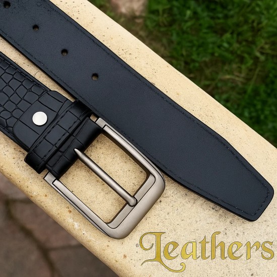crocodile-style-black-mens-casual-leather-belt