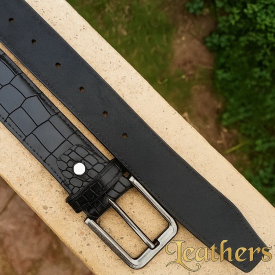crocodile-style-mens-black-casual-leather-belt