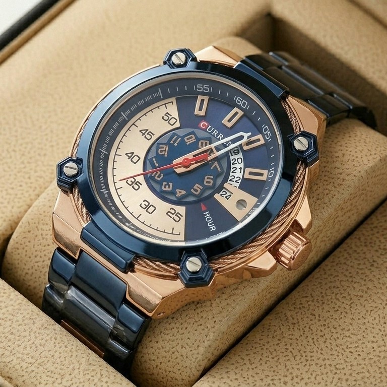 Curren 8345 Is Men Chain Digital Original Watch Online