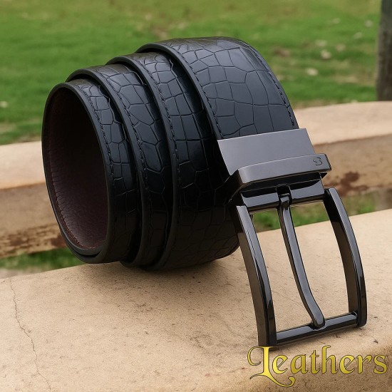 double-sided-black-crocodile-style-mens-leather-belt