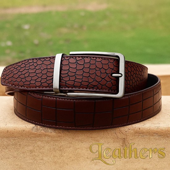 double-sided-crocodile-style-brown-mens-leather-belt