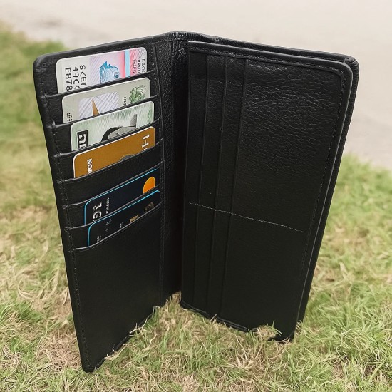 long-black-texture-bifold-leather-wallet-for-men