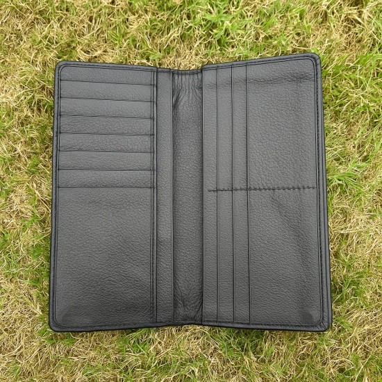 long-black-texture-bifold-leather-wallet-for-men