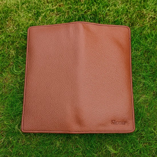 long-brown-texture-bifold-leather-wallet-for-men
