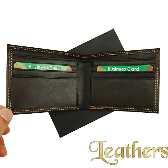 pocket-size-black-plain-bifold-leather-wallet-for-men
