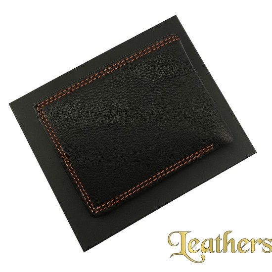 pocket-size-black-texture-bifold-leather-wallet-for-men