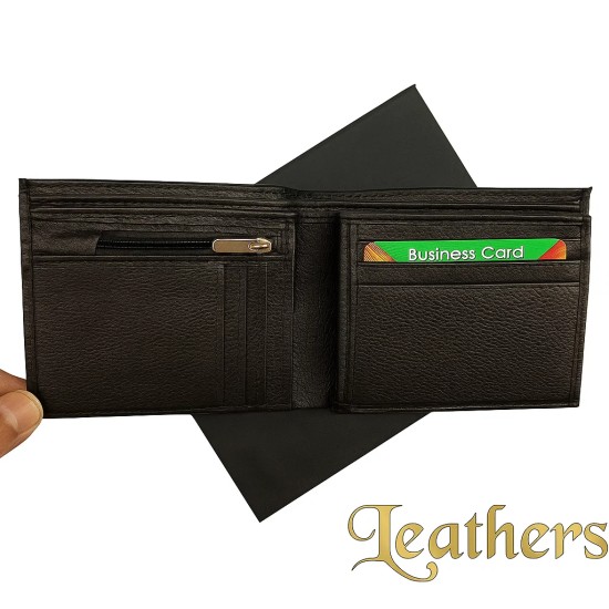 pocket-size-black-texture-trifold-leather-wallet-for-men