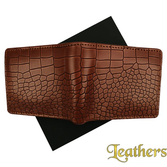 pocket-size-brown-crocodile-bifold-leather-wallet-for-men