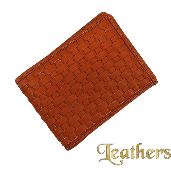 Pocket Size Mustard Handmade Bifold Men's Leather Wallet