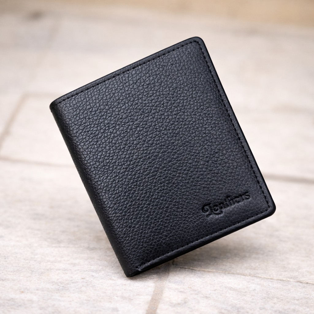 Pocket Size Texture Trifold Leather Wallet For Men