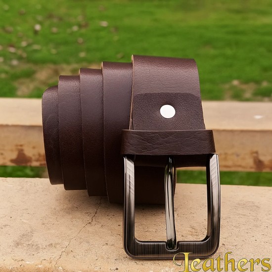 Premium Maroon Men's Casual Leather Belt