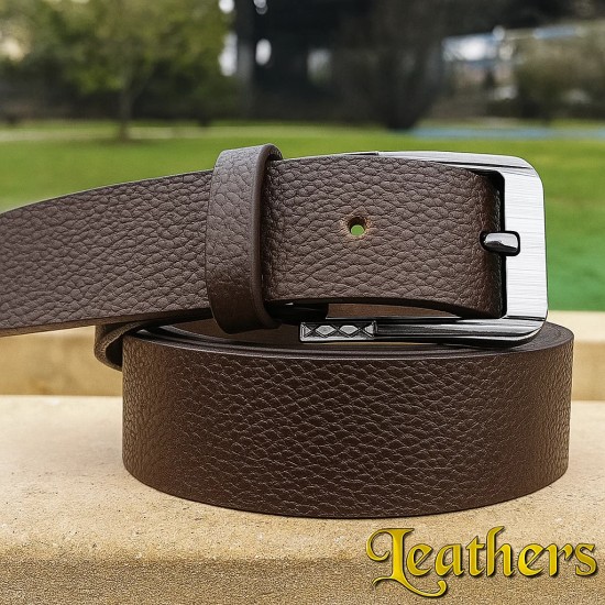 premium-textured-mens-dark-brown-casual-leather-belt
