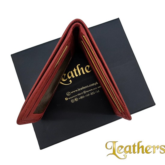 small-size-maroon-bifold-leather-wallet-for-men
