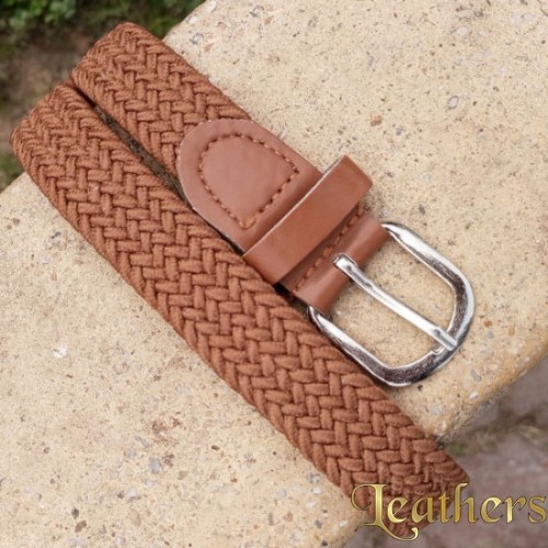 braided-elastic-woven-stretchable-brown-belt-for-kids