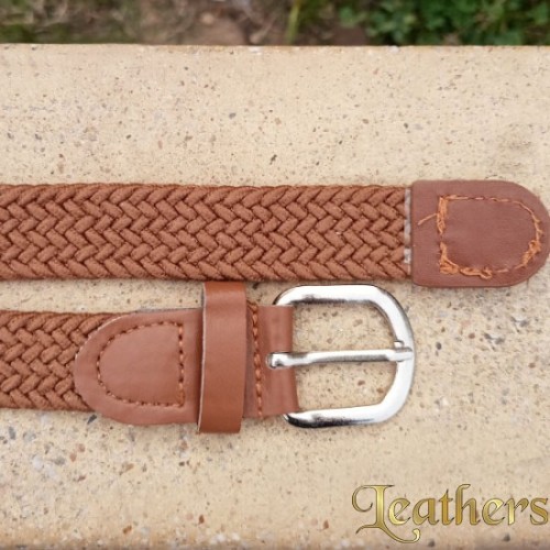 braided-elastic-woven-stretchable-brown-belt-for-kids