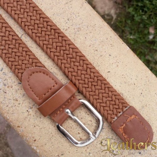 braided-elastic-woven-stretchable-brown-belt-for-kids