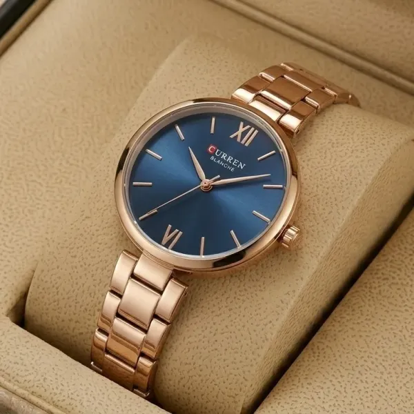 Curren C9017L Ladies Rose Gold Strap Wrist Watch