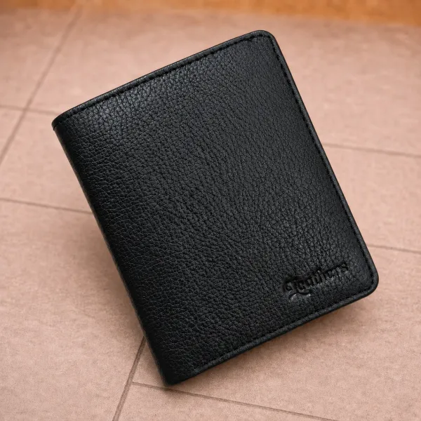 Pocket Size Texture Trifold Leather Wallet For Men